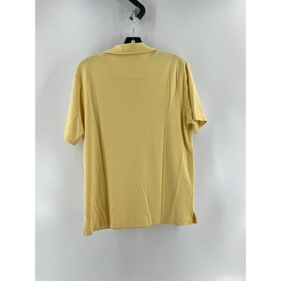 Perry Ellis Women's Short Sleeve Yellow Polo Collared Golf Shirt Top Size Med - Picture 3 of 7